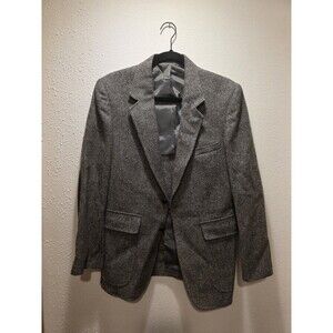 Vintage "Man in Wool" Grey Tweed Blazer Sport Coat Jacket 2-Button Medium